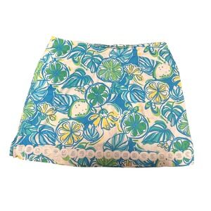 Lilly Pulitzer Size 6 Skort Lemon Print‎ A-Line Skirt